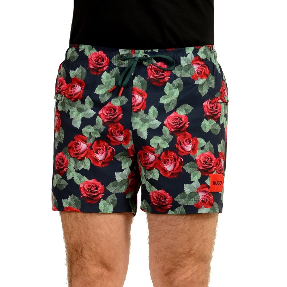 Hugo Boss Men's "BLOOM" Floral Print Swim Board Shorts US M IT 50